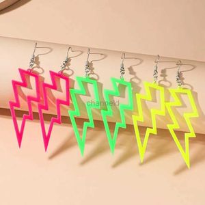 Other 3 Pairs 80s Neon Earrings For Women Retro Pendant Acrylic Drop Dangle For 80s Outfit Party Accessories Earrings 240419