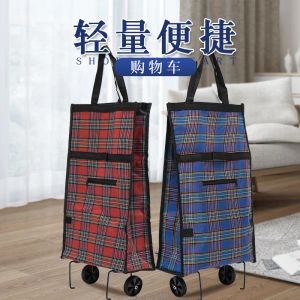 Bags Portable Folding Reusable Shopping Bags Small Pull Cart Buy Shopping Trolley Bag With Wheels Fruit Vegetables Bag Food Organizer