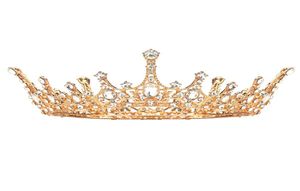 Bandas de cabeça coroas de ouro para mulheres de aniversário e tiaras com pedras gemos acessórios de cabelo de cabelo nupcial de casamento de casamento Chakrabea8864220