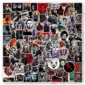 100pcs/Lot gemischte Horrorfilm Charakter Sticker Graffiti Abziehbilder DIY Laptop Notebook Kühlschrank Koffer Klassische Aufkleber Auto Motorräder Abziehbilder