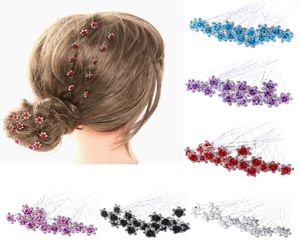 Bröllop brud hårnålar kristall strass rose blommor hårnål hårklipp hårstyling tillbehör hög2378411