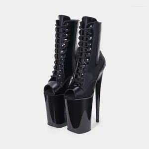Dance Shoes 23CM/9inches PU Upper Sexy Exotic High Heel Platform Party Open-toe Women Boots Pole HSAB202404