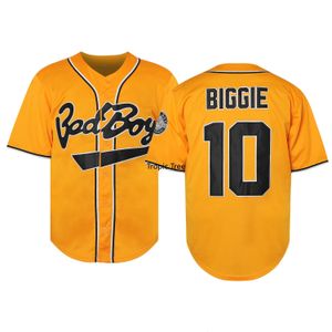 Biggie Smalls Baseball Jersey 72 Badboy Baseball Jersey BG Movie Jersey Mens Shird Cosplay Clother