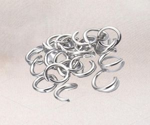 1000PCSLOT Gold Silver Silver Rostfritt stål Öppna hoppringar 4568mm Split Rings -kontakter för DIY EWELRY FUNKTIONER Making2308454