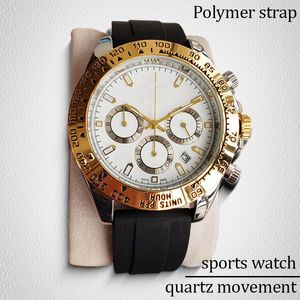 Beste Mann Watch hochwertige Moissanite Watch Quartz Bewegung 40 -mm -Größen Edelstahl schwarzer Gurt mit Schachtel Fashions lässige moderne Armbanduhren Designer Uhren