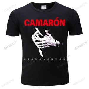 T-shirts New Cheged Mens Tshirts Camarão de la Isla Reunion Flaco Funny Tshirt Novelty camise