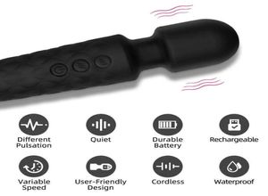 L12 Masaj Seks Oyuncak 20 Hızlı Mini Güçlü Vibratör Kadınlar için G Spot AV Magic As değeri klitoris Stimülatör Dildo Titreşimli Yetişkin Coup7472921