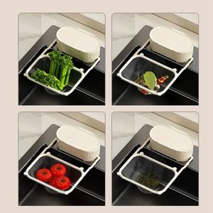 Kitchen Storage Simple Foldable Mesh Bag Stand Classical Practical Shelf Multifunctional Plastic Sink Filter Rack Reusable Residue
