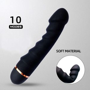 10 Modes Vibrator Soft Silicone dildo for women orgasm couples plug long G-spot Female Masturbator Clit Pussy Adult sexy Toys