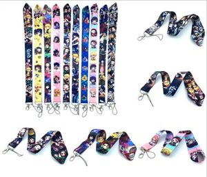 20pcs Anime Lanyards Cool Neck Strap Phone Keys ID Card Holder Lanyard For Keys DIY Hanging Rope2771926