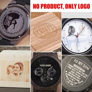 Wristwatches Personalized Service Fee Engraved Carved Laser LOGO Brand Name For Wood Bamboo Watches Wooden Box Customized Unique Gifts