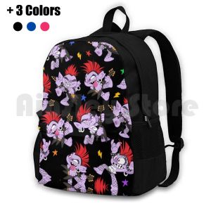 Mochilas Queen Barb para sempre!Mochila de caminhada ao ar livre Reding Sports Sports Trolls Trolls Tour World Barb Trolls Dreamworks Trolls