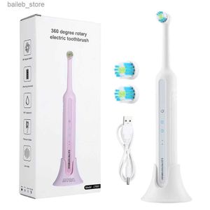 Toothbrush Sonic Electric Toothbrush 360 Degree Rotary Brushing USB Rechargeable Electric Tooth Brush for Dental Whitening Cleaning Adults Y240419