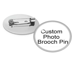 Personalisierte Button Pins maßgeschneiderte Schmuckmediziner Customized Schmuck Personalisierte Po Custom Pictures Broschen Männer Frauen Glas CA1274736