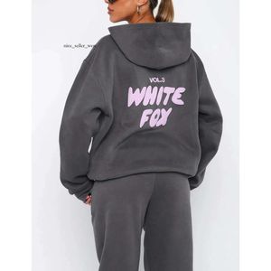 White Foxx Hoodie Top Quality 1:1 WF Hoodies Designer For Women Men Sets Woman Two 2 Piece Women Men Clothing Sporty Pullover Tracksuit Off Whiteshoes Hoodiesuit 894