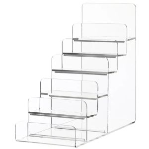 Wallets Clear Acrylic Display Stand Purse Holder Jewelry Glasses Display Shelf Multilayer Wallet Storage Rack Desktop Makeup Organizer