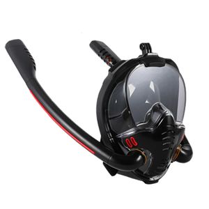 Snorkling mask dubbel rör silikon full torr dykning vuxna simma glasögon själv innehöll undervattens andetag för utomhus 240411