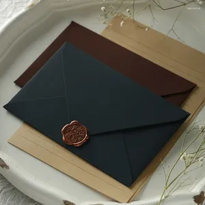 Gift Wrap 10pcs/lot Envelope 16.5x11cm Thickening 250g Kraft Paper Envelopes For Wedding Invitation Business Supplies Stationery Packing