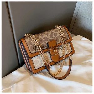 Cross Body 2024 New Crossbody Small Bag Small Moda e versátil Bolsa de corrente de ombro leve Luxuros Smitle Square Bag Minority H240419