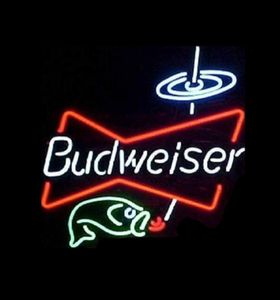 Budweiser Fish Bowtie Neon Sign Handmade Custom Real Glass Tube Restaurant Beer Bar KTV Store Decoration Display Gift Neon Signs 14263546
