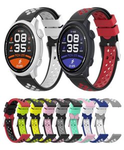 Oglądaj kolorowe sportowe silikonowe pasek na Coros Pace 2 Apex Pro 46mm Smartwatch Bandwatch Bransoletka Watchband Acceso8246256