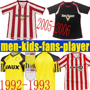 Spots Sunderland Retro 24 25 1994 1993 Yellow 1992 2005 2006 koszulka piłkarska Stewart Simms Roberts Amad Clarke Dajaku Embleton 92 93 94 05 06 Football Shirt Pritchard