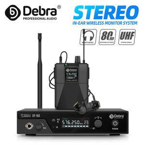 Debra ST-102 UHFステレオワイヤレスインイヤーモニターシステム80-300mステージパフォーマンススタジオレコーディング240411の送信距離