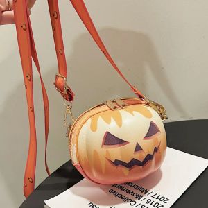 Bags Funny and Cute Childlike Shoulder Bags Pumpkin Kawaii Halloween Coin Purse Trendy Fashion Messenger Bag Lady Designer Mini Bags