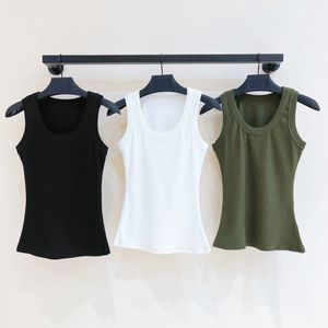 Frauen Weste Metal Casual Shirt Shirt High Stretch Cotton Tees Tops Sommer Lady Tank 4 Farben S M L 240410