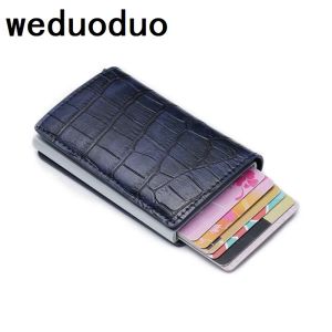 Holders 2019 Newest Card Holder RFID Aluminium Credit Card Holder Men Metal Card Id Holders Pu Leather Wallet Automatic Card Case