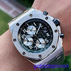 Funktionale AP -Armbanduhr Royal Oak Offshore -Serie Watch 42 mm Durchmesser Automatische mechanische Mode Freizeit Herren Uhr 26238ti.OO.A056CA.01 Army Green