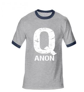 Man Summer Tee Shirt Camisetas Qanon Dom Movement T Shirts Men Q Anon White Rabbit TShirts Letter Printed Black Tshirt Cool P3787904