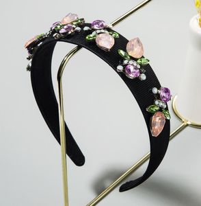 Baroque Wind Wind Hairband Женская цветочная цветочная серия Mori Series Wide Edge Headband7530267