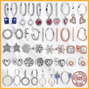 Authentic fit women earrings charms charm Asymmetrical Heart Hoop Stud