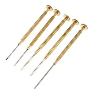 Uhr Reparaturkits 5pcs 0,8 mm-1,6mm Uhrenhersteller Schraubendreher Set Brille Flat Blade Sonderdrivere Werkzeuge