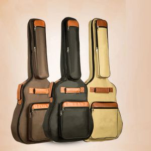 ケース40/41インチアコースティックギターフォークバッグケース防水トラベルギターバックパックカバー5mm綿パッド付きリュックサックウェアラブルバッグ