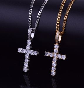 Iced Out Zircon Pendant with 4mm Tennis Chain Necklace Set Men's Hip7490496