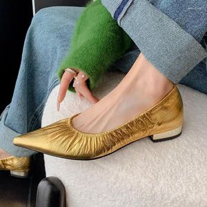 Kleiderschuhe 9 Jahre alte Shop Mode komfortable Schaffell echte Ledermädchen Frauen Heels spitzs Zehen High Heel leicht zu Fuß zu gehen