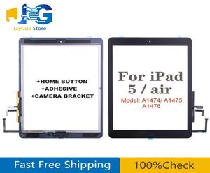 For iPad Air 1 iPad 5 Gen Touch Screen Digitizer Glass with Home Button sticker A1474 A1475 A1476 Panel Replacement9997461