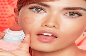 Blush Cute Air Cushion Heart Shape Brighten Funny Natural Color Red Orange Face Cheek Contour Make Up Blusher N8381166