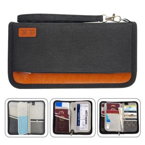 Holders Travel Wallet,RFID Blocking Family Passport Holder Carry Storage Case Passport Holder Cash Document Organizer for Cards/Tickets/