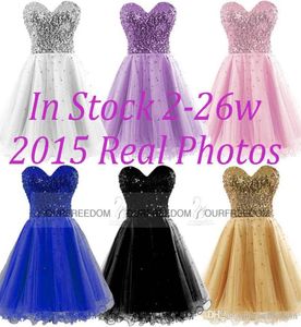 In Stock Cheap Homecoming Dresses Gold Black Blue White Pink Sequins Sweetheart A Line Short Cocktail Party Prom Gowns 100 Real I4744627