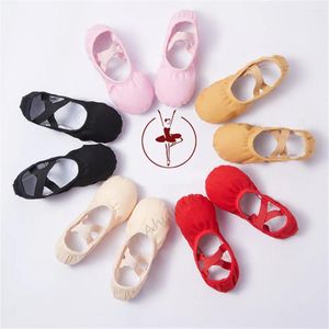 Tanzschuhe Frauen Mädchen Ballett Stretching Tuch Flats Leinwand Tanz Sneaker für Erwachsene Kinder DS041