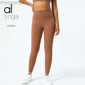 desginer alooo yoga pant leggings fitness عارية يشعر ارتفاع الخصر برفع رفع الضيق حافة الضيقة السراويل الخارجية الخارجية للنساء