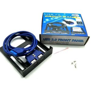 2 Port USB 3.0 Frontplatte 20 Pin USB3.0 Hub Expansion Bay Adapter Plastikhalterung für PC -Desktop 3,5 -Zoll -Diskettenbucht