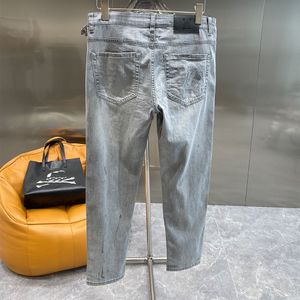 Männer Jeans l Designer Frühling wahre brandneue V -Freizeit -Hose Lose Wide Legs zeigen hohe Freizeit -Denim -Sticked Jacquard Fashion True Jeans Slim Slim