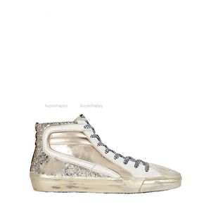 Designer Shoes 10A New Golden Sneakers Release Mid Slide Star Hightop From Italys Best Brands Fashionable Pinkgold Glitter White Doold Dirty Goose Shoes 467