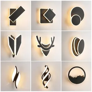 Lampa ścienna LED LED do korytarza Zdalne sterowanie korytarzem Sconce Cloakroom Foyer Creative Square House Dekoracja