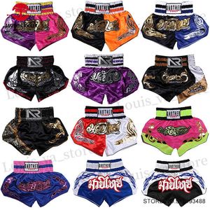 Mäns shorts Muay Thai Shorts Bur Fighting Kickboxing Boxing Shorts Män kvinnor barn pojkar flickor Martial Arts MMA Sparring Grappling Clothing T240419