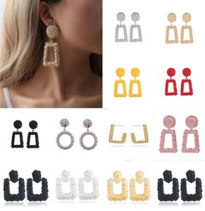 Big Vintage Earrings For Women Color Golden Geometric Statement Earrings 2018 Metal Earing Hanging Trend Jewelry6517595